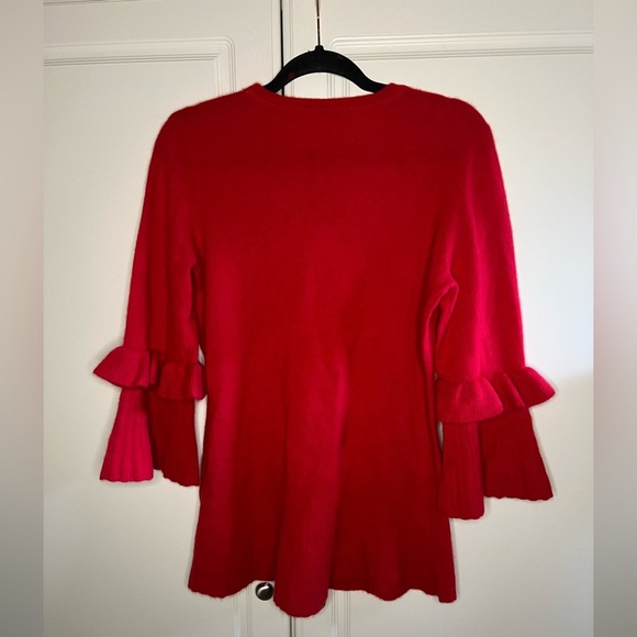Isaac Mizrahi 100% Cashmere Tiered Sleeve Sweater - Picture 11 of 14